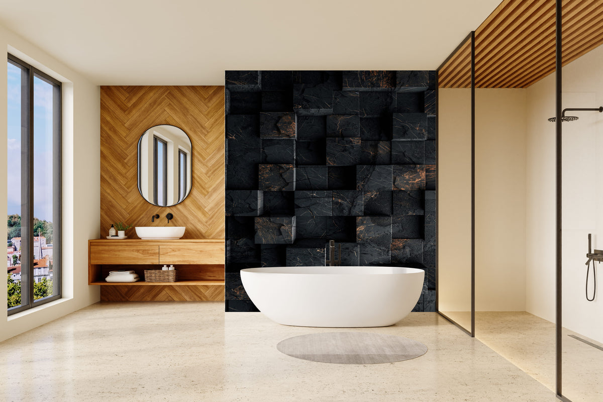 Black and Bronze Block