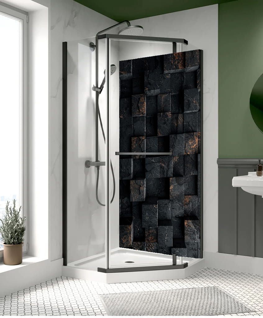 Black and Bronze Block