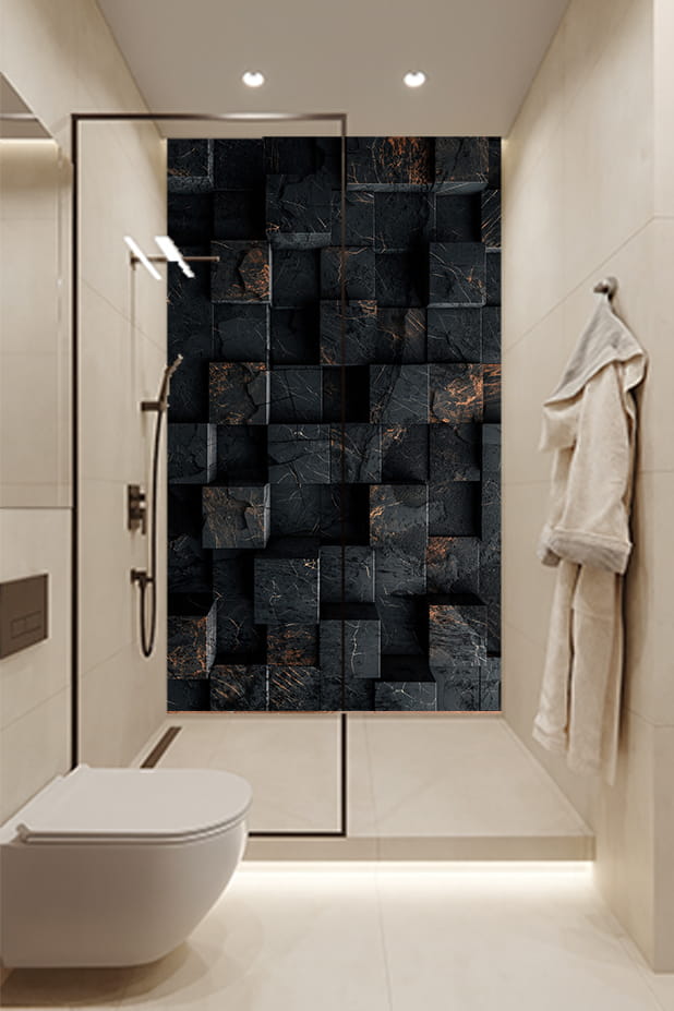 Black and Bronze Block