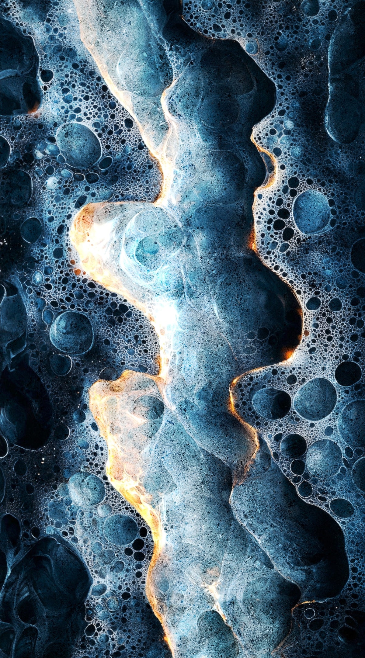 Blue Black White